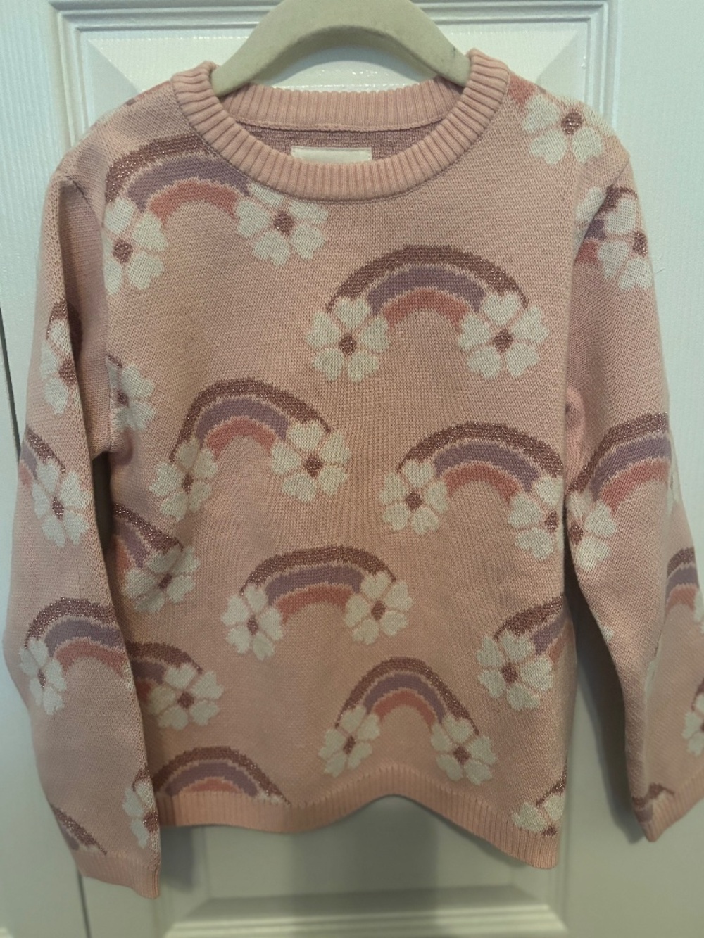 Girls Organic Cotton Flowerbow Sweater